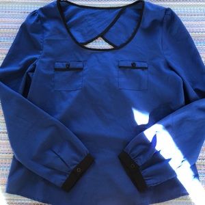 Royal blue blouse